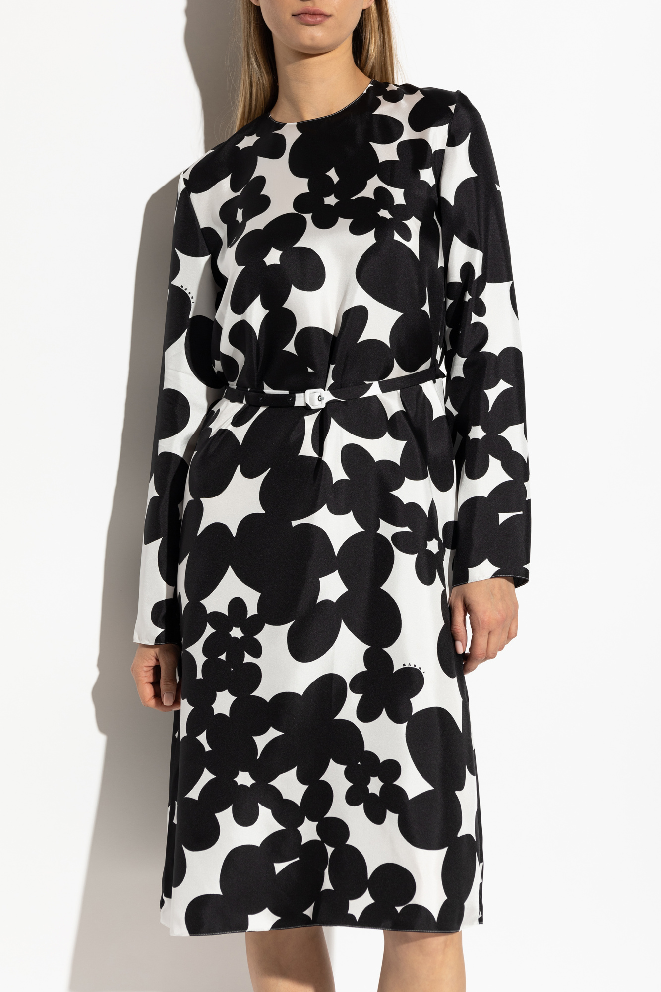 MARNI　シルクワンピース MARNI マルニ 11AW シルクチュニックワンピース ブラック系 42